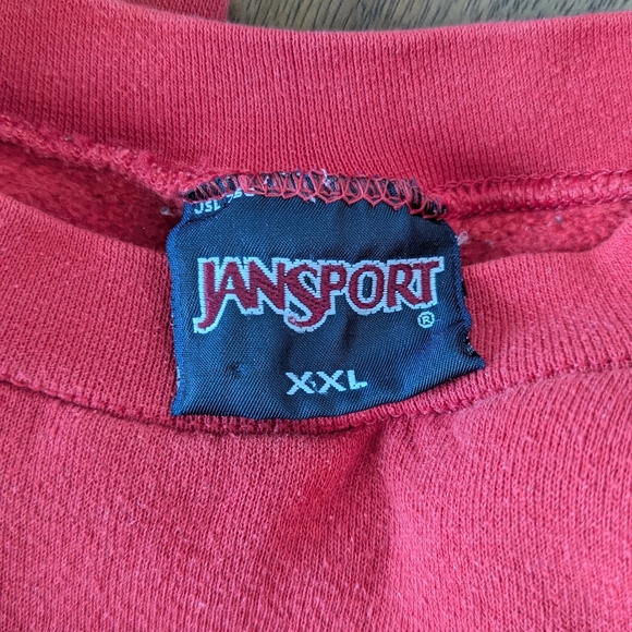 Vintage Jansport Red Albright College Crew Neck Sweatshirt Size XXL - Picture 7 of 8
